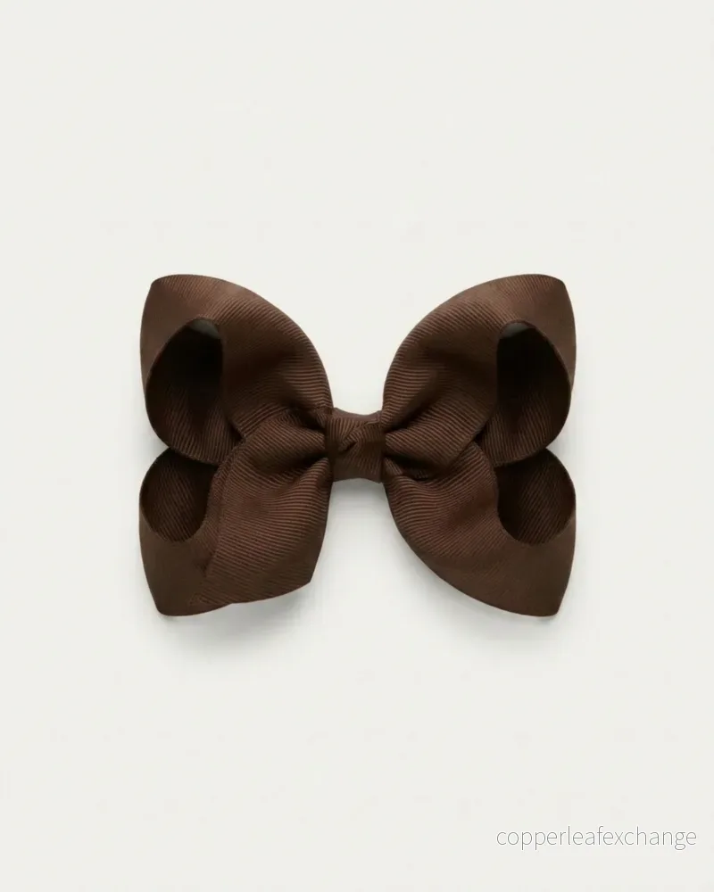 Mellanstor hårrosett, dark brown Mellanstor hårrosett, dark brown