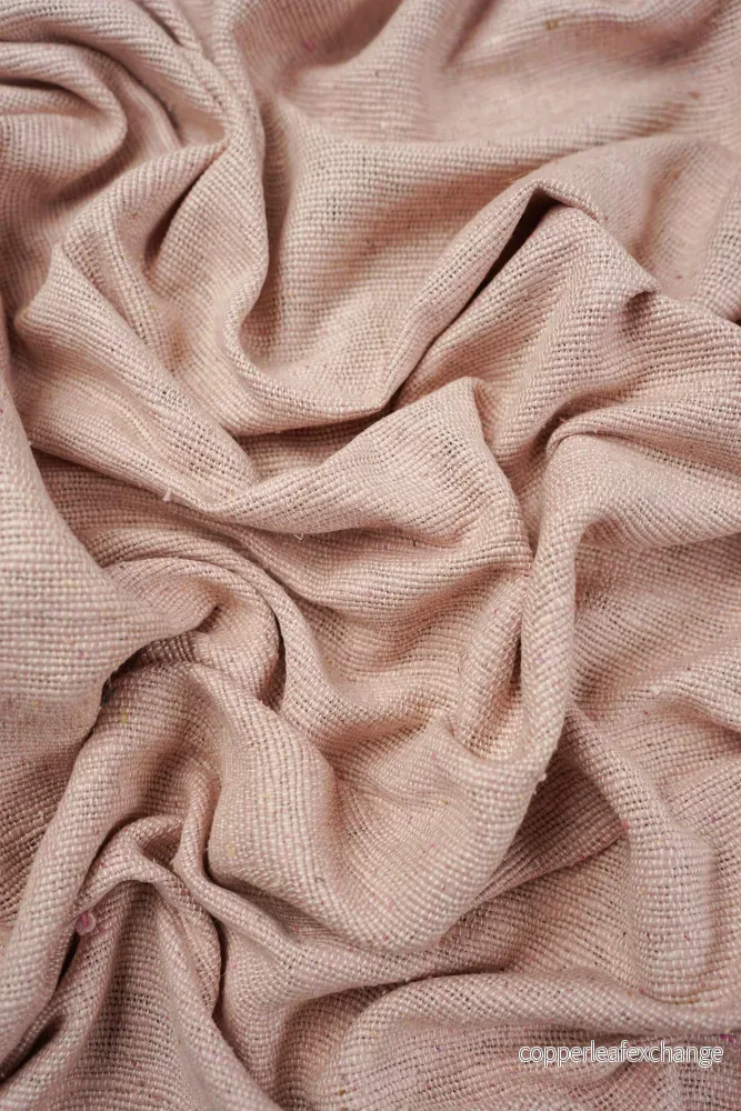 Raw silk – Unbleached – Coarse – Old pink – Rustic – 13413.9