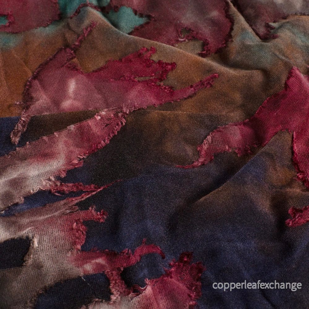 Burnout Jacquard - Tie Dye - Abstract - Eggplant - 046 - Bild 2