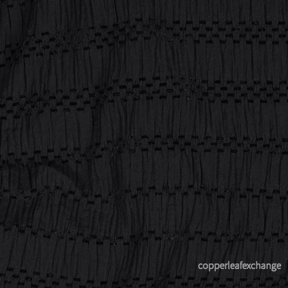 Viscose – Chenille – Jacquard – Woven texture – Black – 001