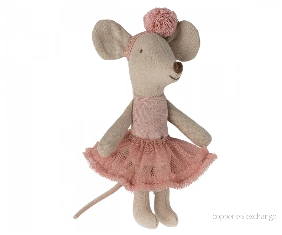 Maileg – Lillasyster Heather ballerina, syster mus i lila / ljung