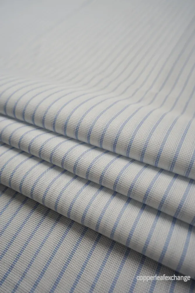Deadstock – Shirt Fabric – Cotton – Stripe – Blue, White – DS192