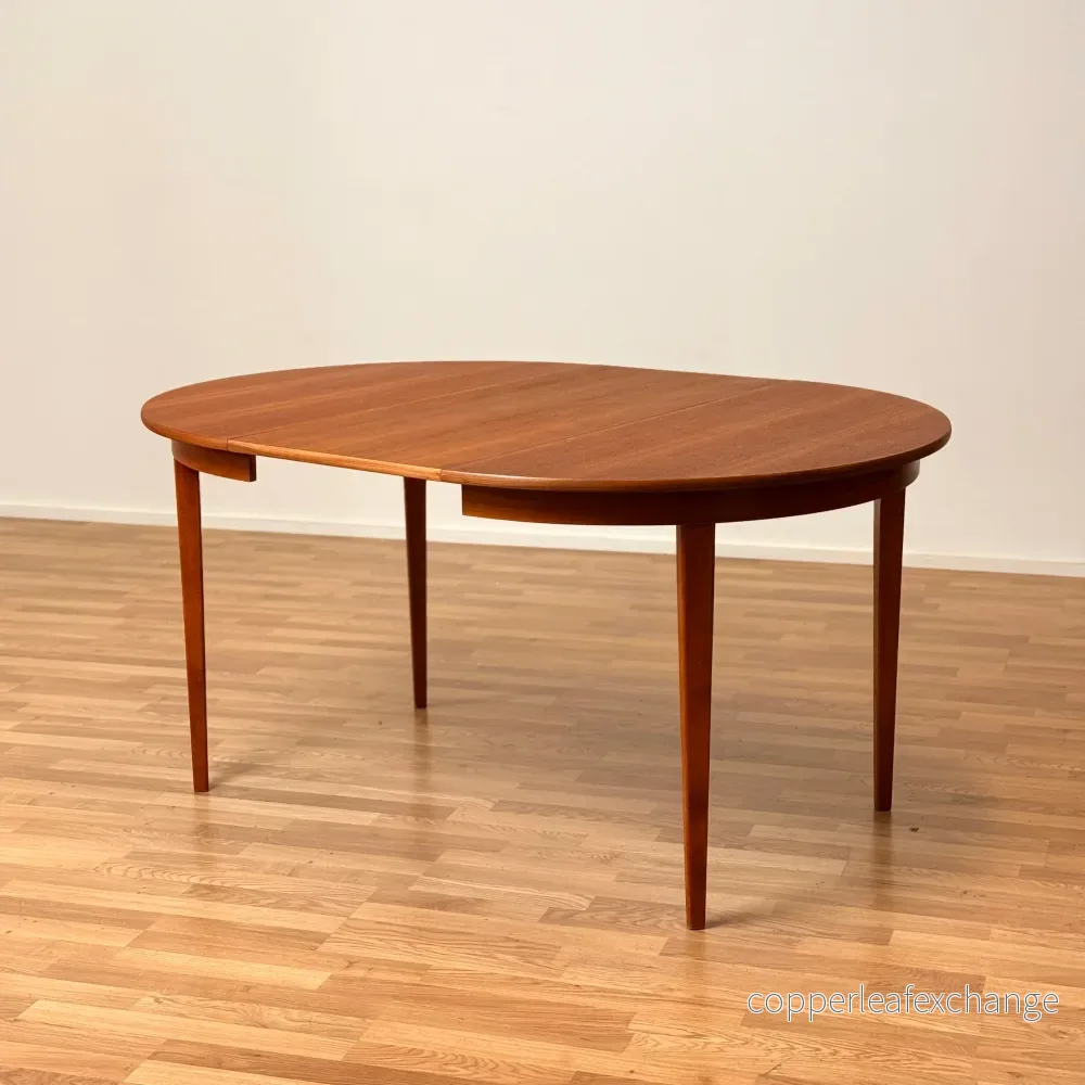 Litet runt matbord i teak och bok, 1950-60-tal, Sverige - Bild 2