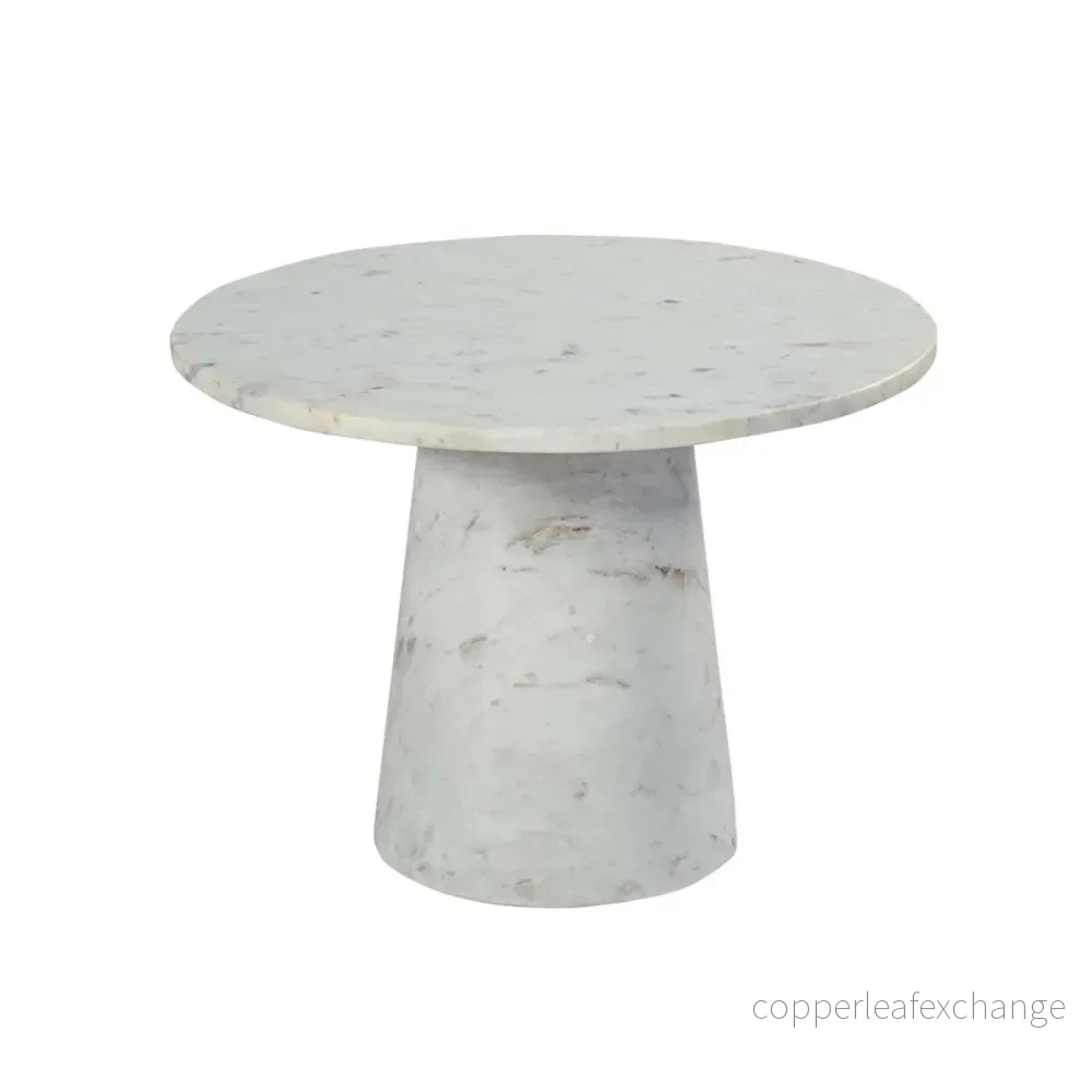 Soffbord Naina, Vit Marmor Soffbord Naina, Vit Marmor