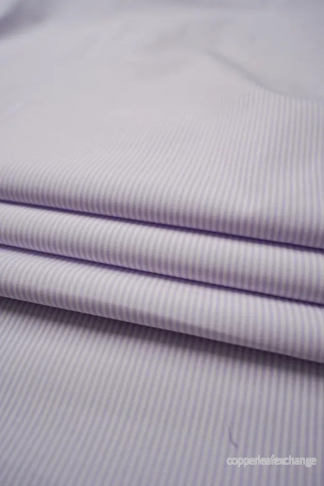 Deadstock – Shirt Fabric – Cotton – Stripe – Purple – DS199