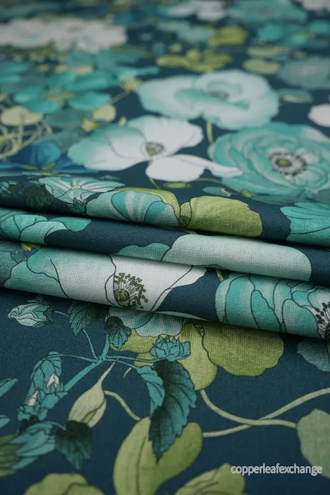 Patterned – Curtain fabric – Linen – Cotton – Flower meadow – Cappucine 003 Patterned – Curtain fabric – Linen – Cotton – Flower meadow – Cappucine 003
