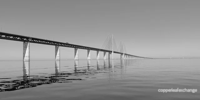 Bron & Sundet norrifrån, kort i 400 g. svart/vitt tryck på vit premiumkartong Bron & Sundet norrifrån, kort i 400 g. svart/vitt tryck på vit premiumkartong