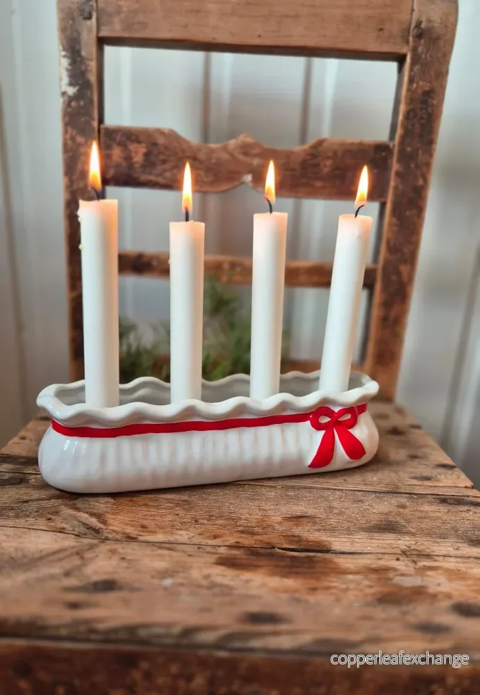 Ljusstake porslin – Rosett Ljusstake porslin – Rosett