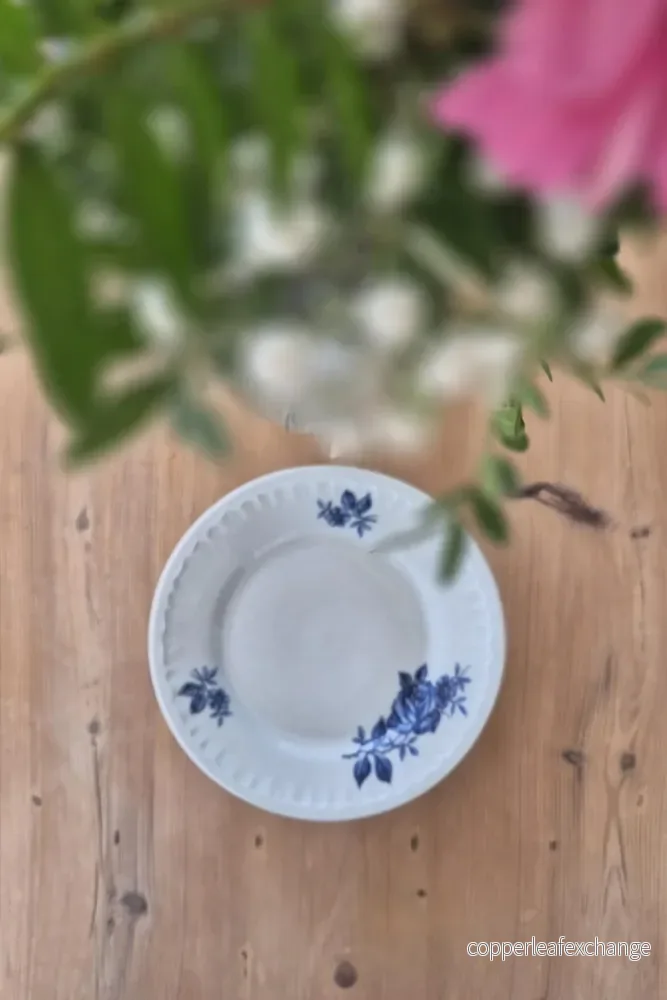 Blåvita assietter – Blommönster 4 st Blåvita assietter – Blommönster 4 st