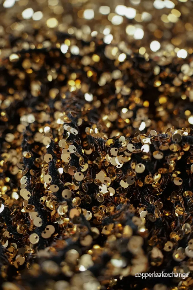 Sequins - Stretch - Velor - Gold - 2461 - Bild 2