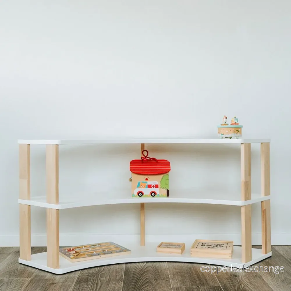 Modulär Montessori-hylla, båge – 3 hyllplan Modulär Montessori-hylla, båge – 3 hyllplan