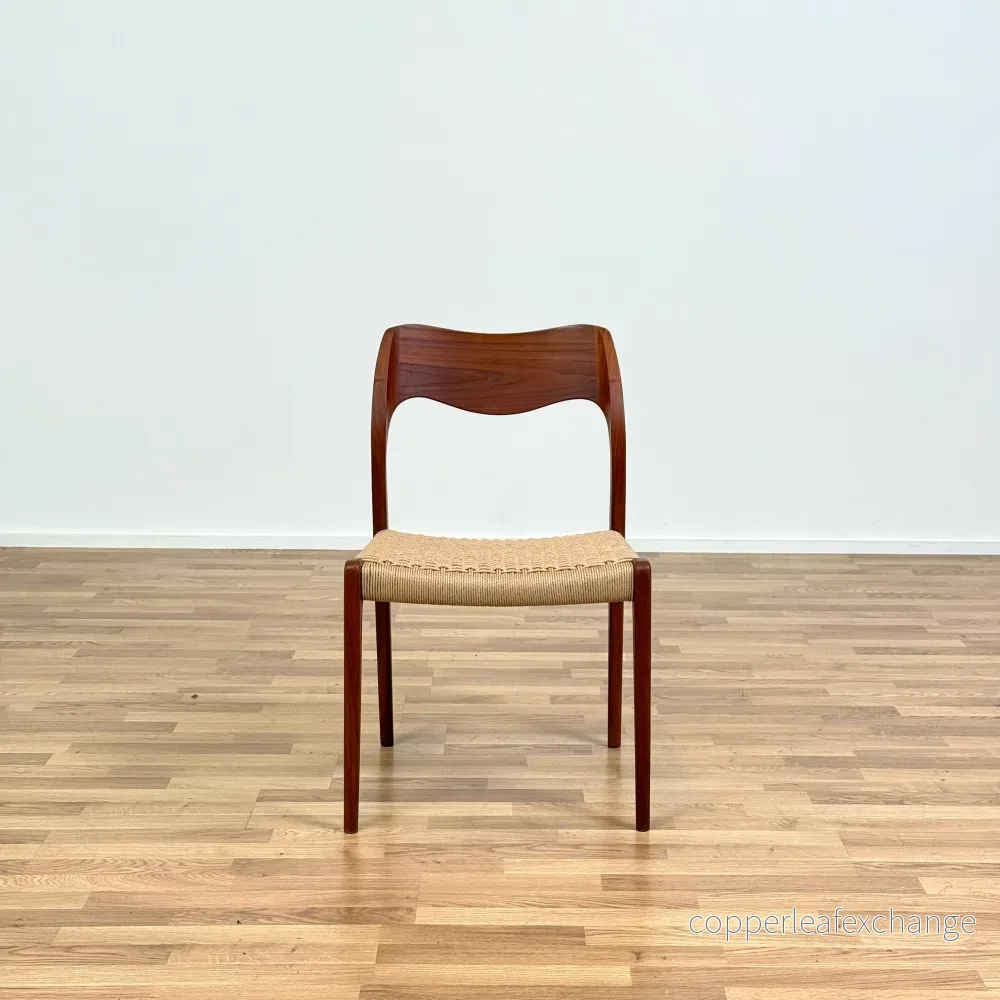 Set om 6 NIELS O. MØLLER, modell '71', i teak, 1950-60-tal, Danmark - Bild 3