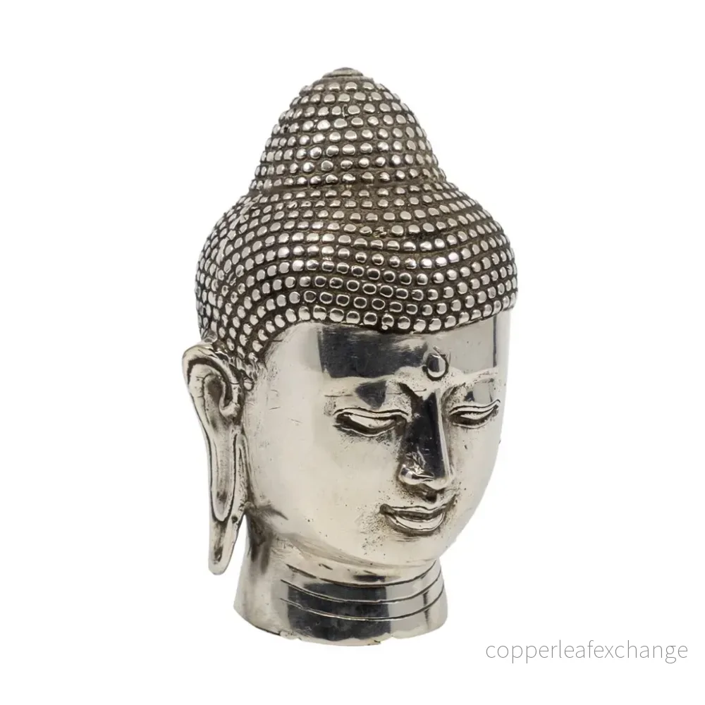 Buddha-huvud i silver Buddha-huvud i silver
