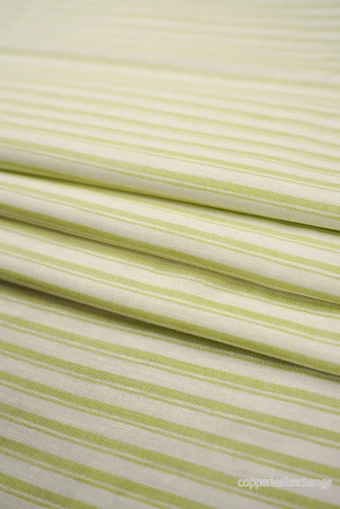 Deadstock – Shirt Fabric – Cotton – Linen – Stripe – Green – DS170 Deadstock – Shirt Fabric – Cotton – Linen – Stripe – Green – DS170
