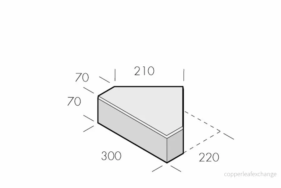 Munksten Rand Grå 300x220x70
