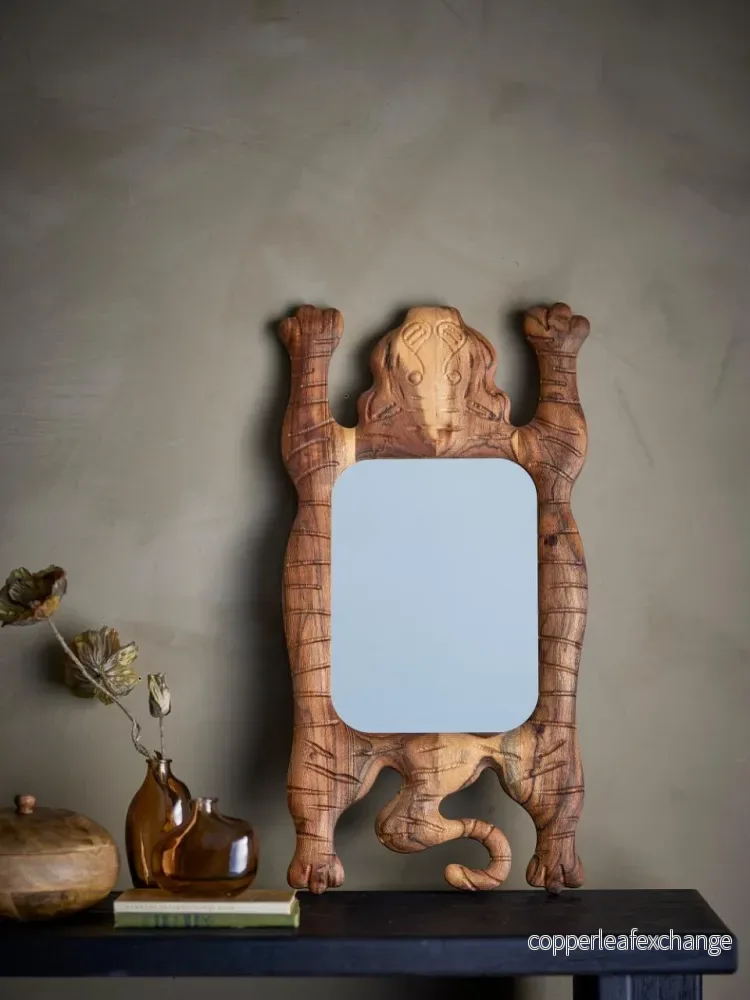 Marga Wall Mirror, Brown, Acacia ( skickas ej) - Bild 2
