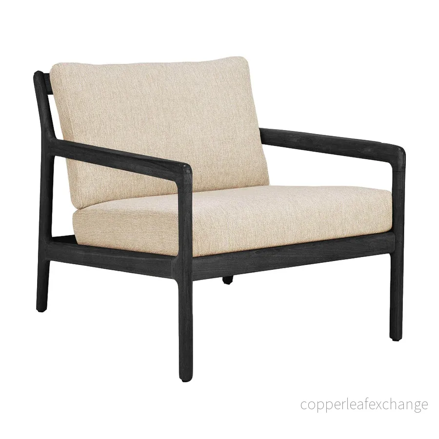 Utemöbel Loungestol Jack, Svart teak / Natur