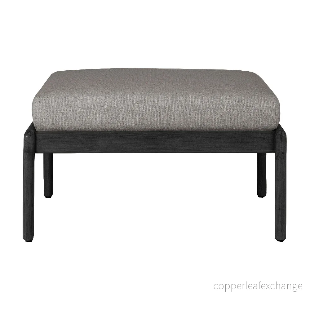 Utemöbel Fotpall Jack, Svart teak / Mocha