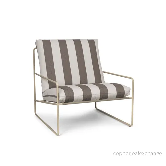 Utemöbel Fåtölj Desert Stripe, Cashmere / Chocolate - Bild 2