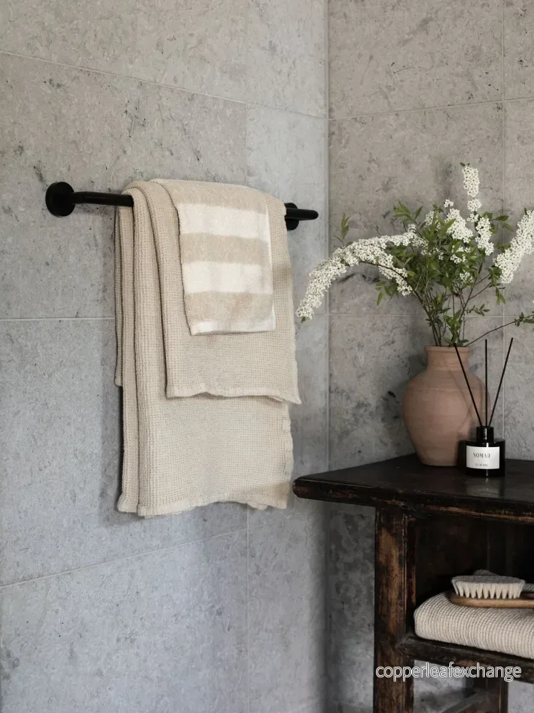 Nella waffle towel beige 100*150 - Bild 2
