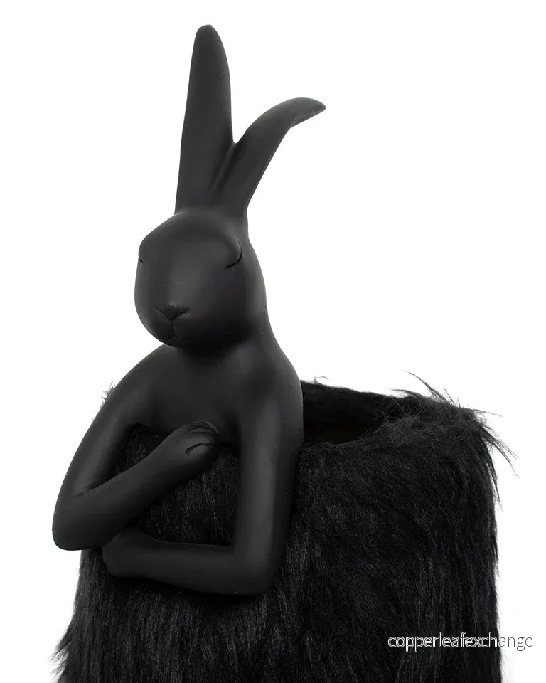 KARE bordslampa RABBIT FUR 50 cm svart - Bild 2