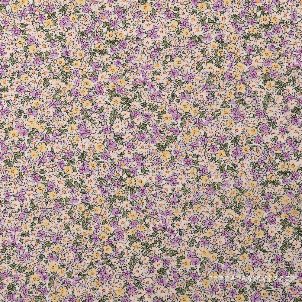 Cotton – Patterned – Poplin – Floral – Purple – 14.045 Cotton – Patterned – Poplin – Floral – Purple – 14.045