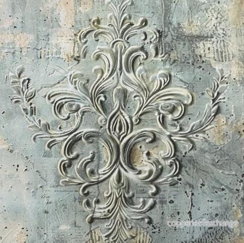 Reliefdekor patinerad – enstaka decoupage konstark Reliefdekor patinerad – enstaka decoupage konstark