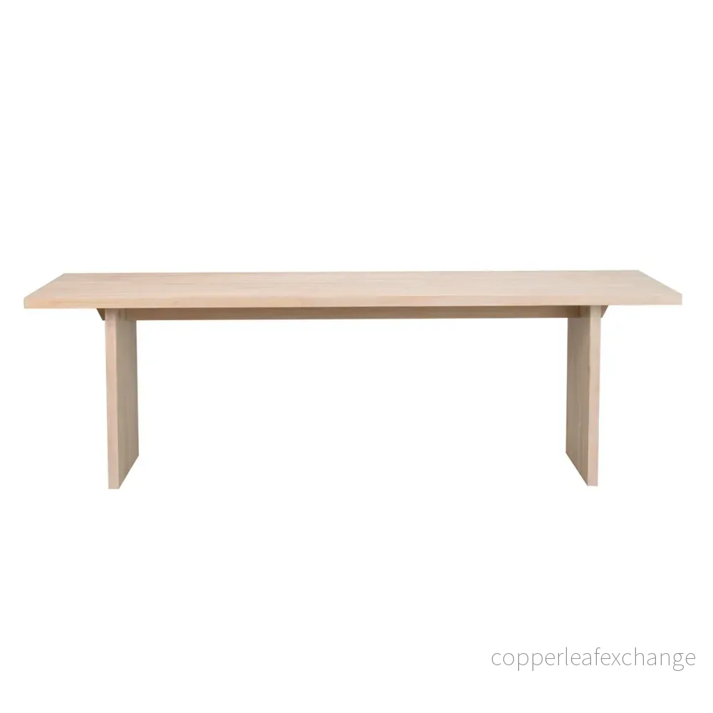 Matbord Emmett, Vitpigmenterad Ek