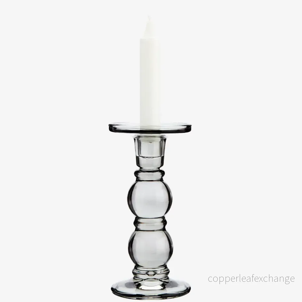 Madam Stoltz ljusstake grå glas stor