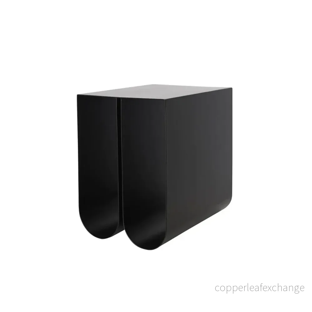 Sidobord Curved, Svart