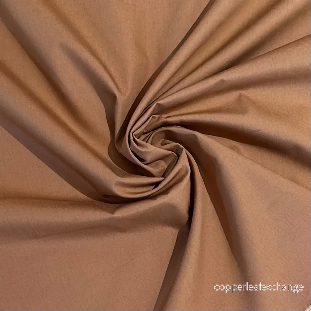 Italian Crisp Cotton Poplin Light Brown