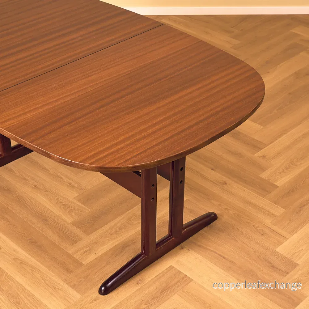 Dansk oval matbord i mahogny av Gangsø - Bild 3