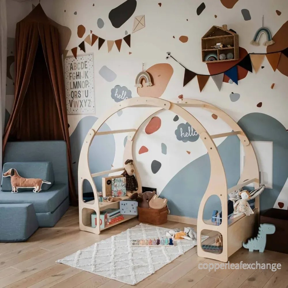 Montessori lekställning/leksakshylla för barn Montessori lekställning/leksakshylla för barn