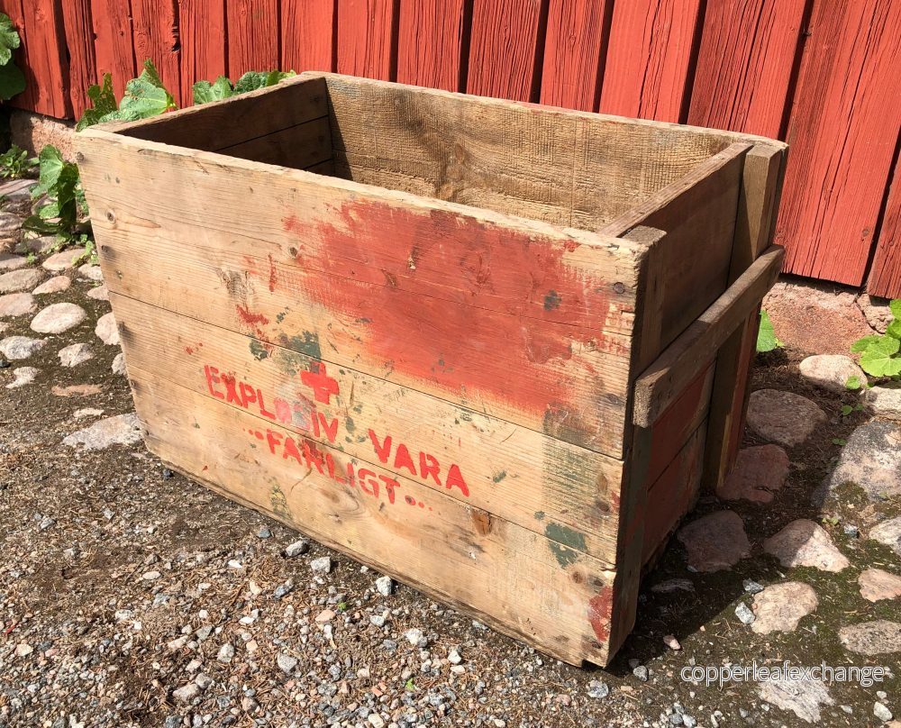 Trälåda Explosiv vara