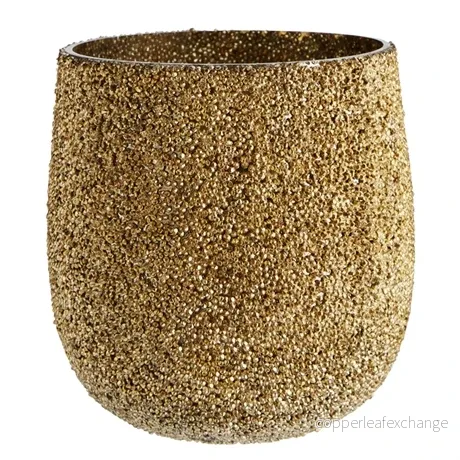 Glaslykta med pärlor