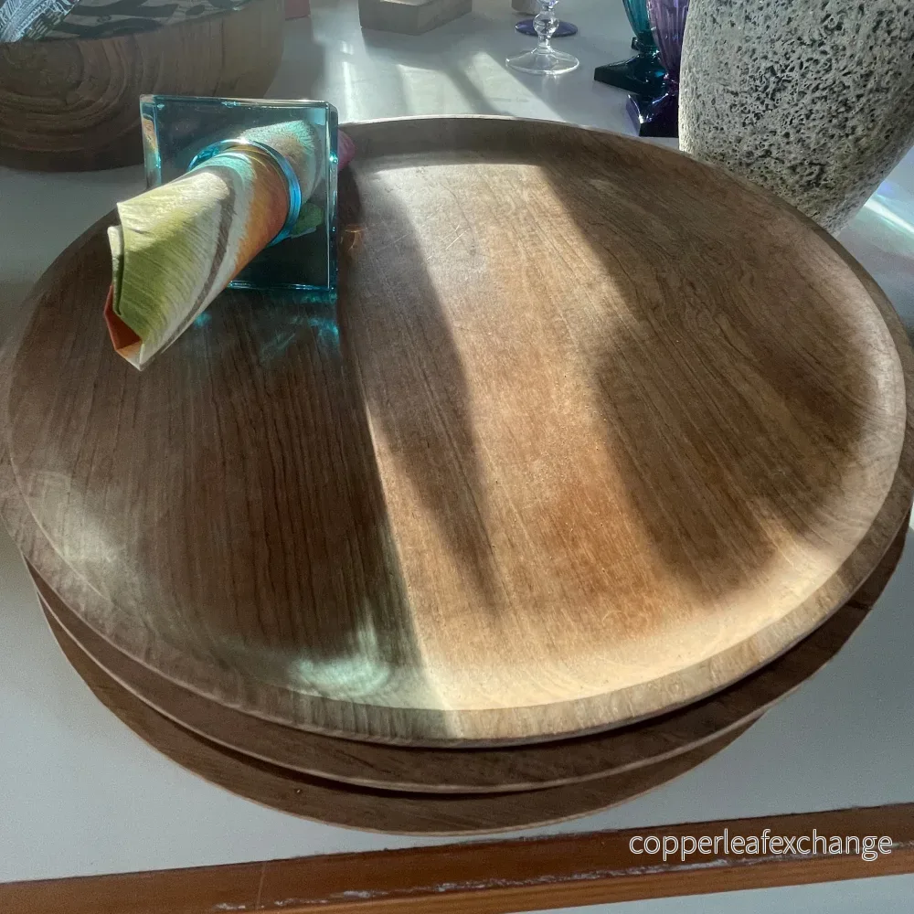 Bella Tallrik Teak 30cm - Serveringstallrik Naturlig - Bild 2