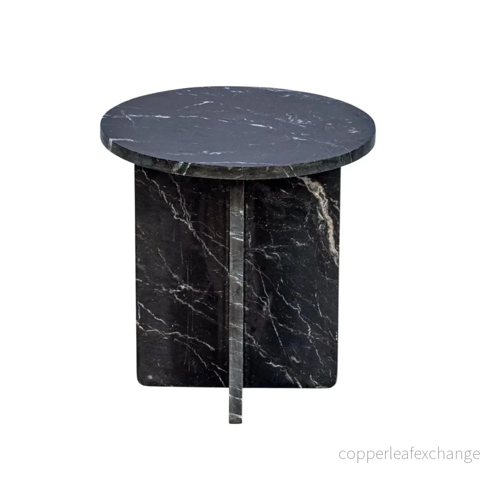 Sidobord Orissa, Svart Savaar Marmor