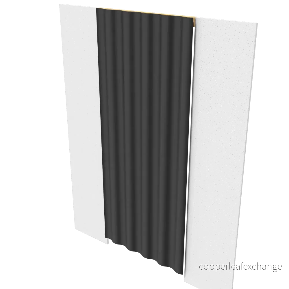 Draperi Wood, Svart 1m Draperi Wood, Svart 1m