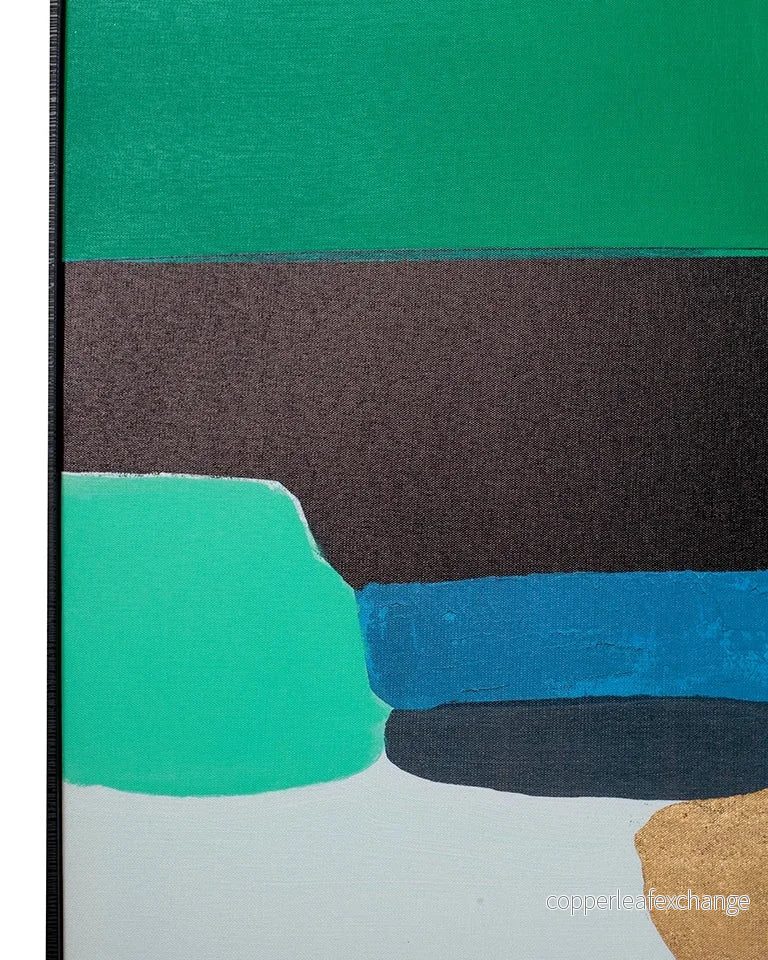 Tavla KARE DESIGN - ABSTRACT SHAPES GREEN, 73x143 cm - Bild 3