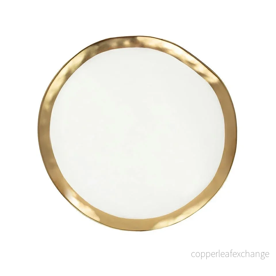 Tallrik KARE DESIGN – BELL, 25,5 cm, vit/guld Tallrik KARE DESIGN – BELL, 25,5 cm, vit/guld