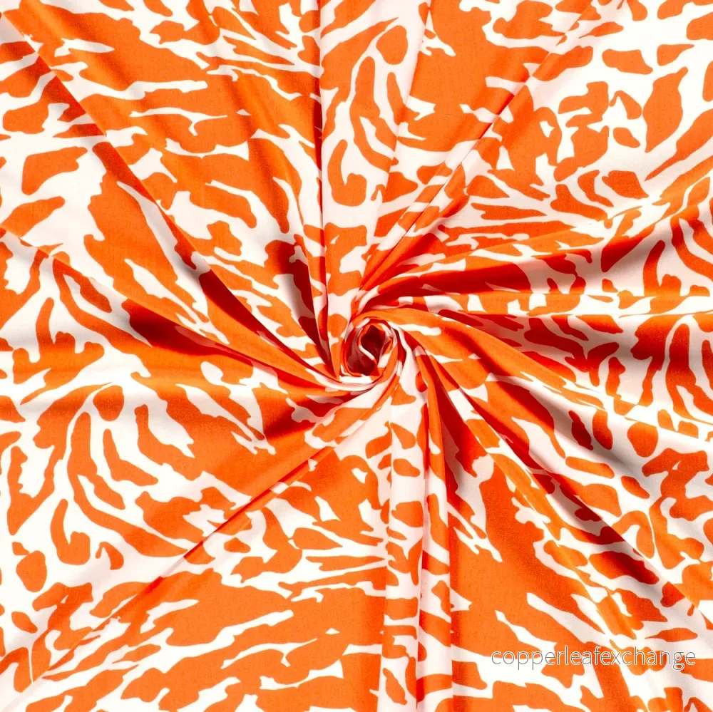 Patterned Viscose - Poplin - Camouflage - Orange - Bild 3