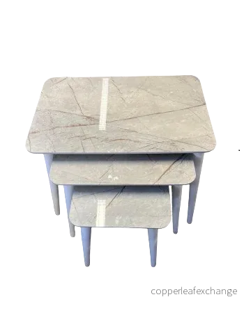 Satsbord-three set table- granit grå