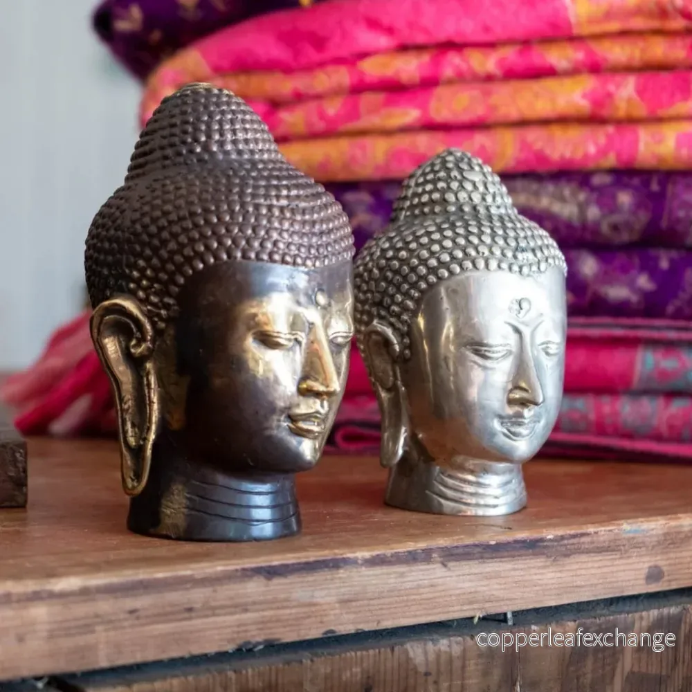 Buddha-huvud brons Buddha-huvud brons