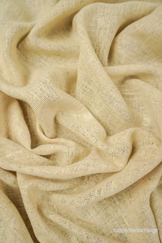 Raw silk – Unbleached – Coarse – Cream-yellow – Rustic – 13413.11 Raw silk – Unbleached – Coarse – Cream-yellow – Rustic – 13413.11