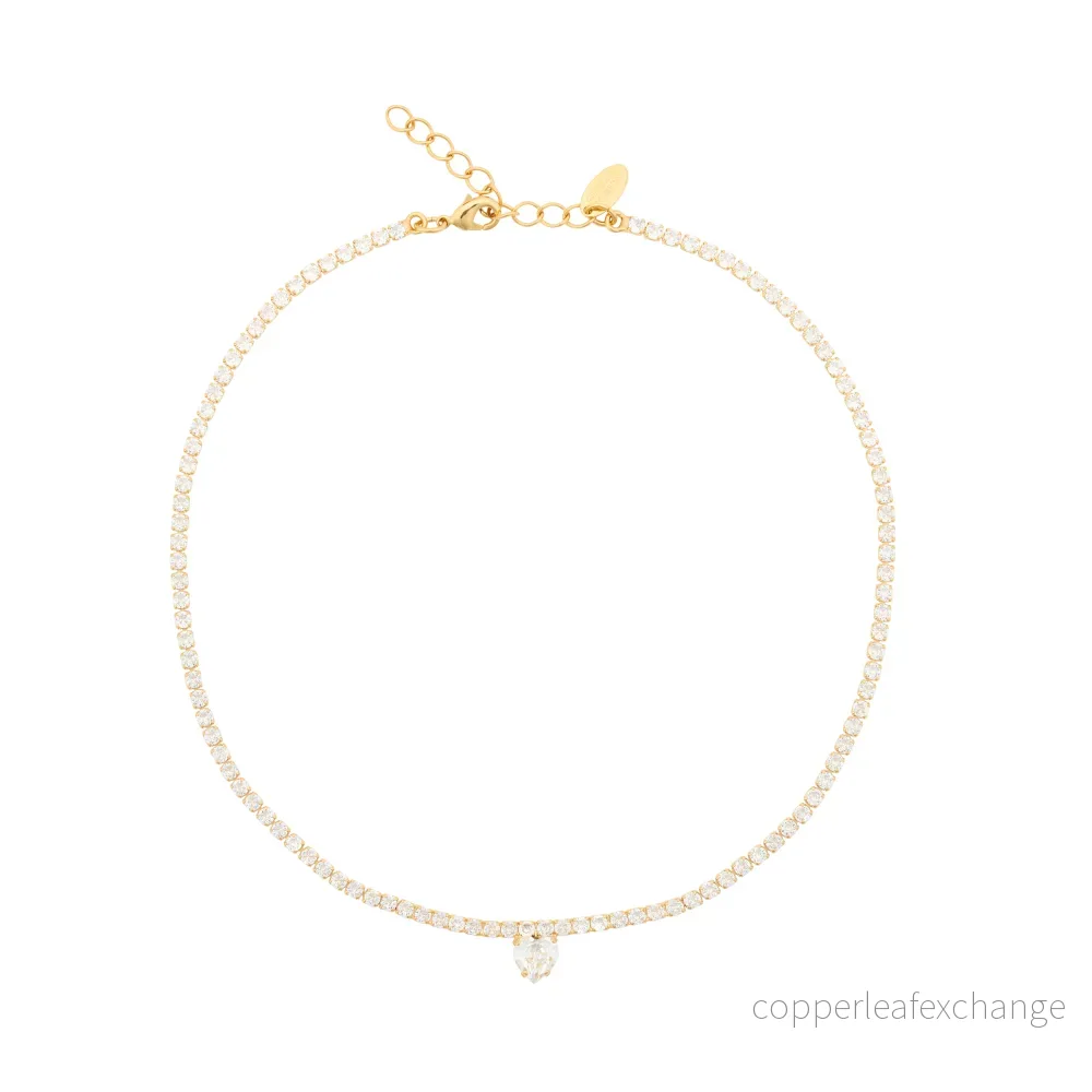 CAROLINE SVEDBOM LOVE EDIT NECKLACE / CRYSTAL