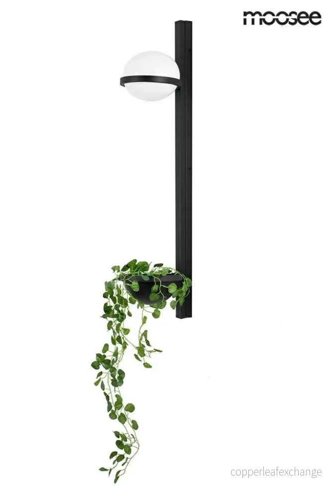 Vägglampa MOOSEE - PLANT WALL, svart