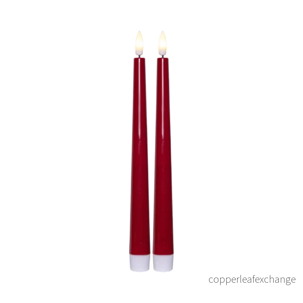 LED Antikljus H26 cm – Röd