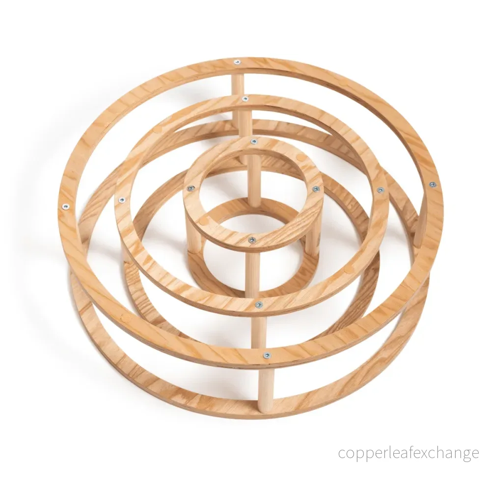 Montessori-ringar i askträ – set med 3 - Bild 2