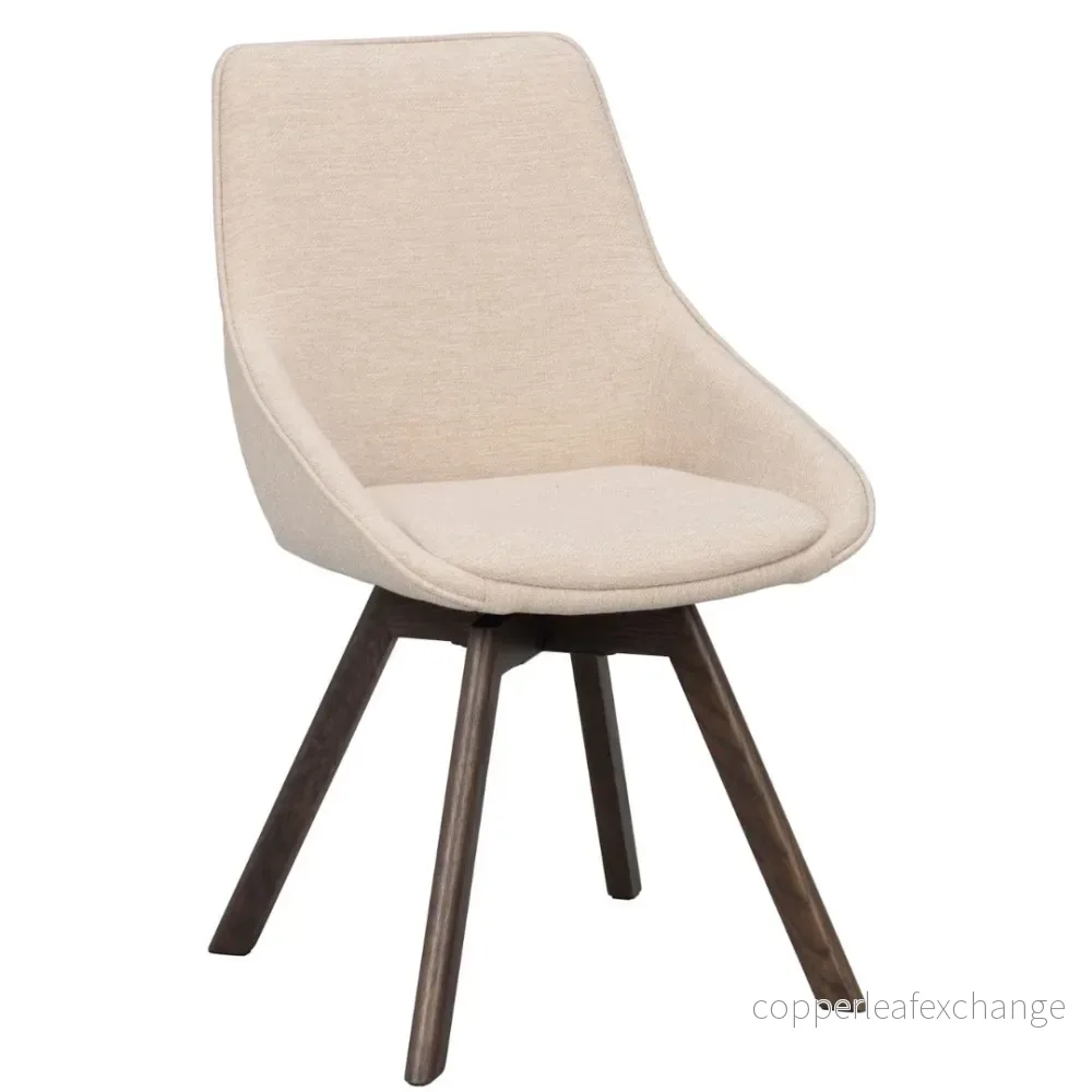 Stol Alison med snurr. Brun ek, 2-pack - Bild 3