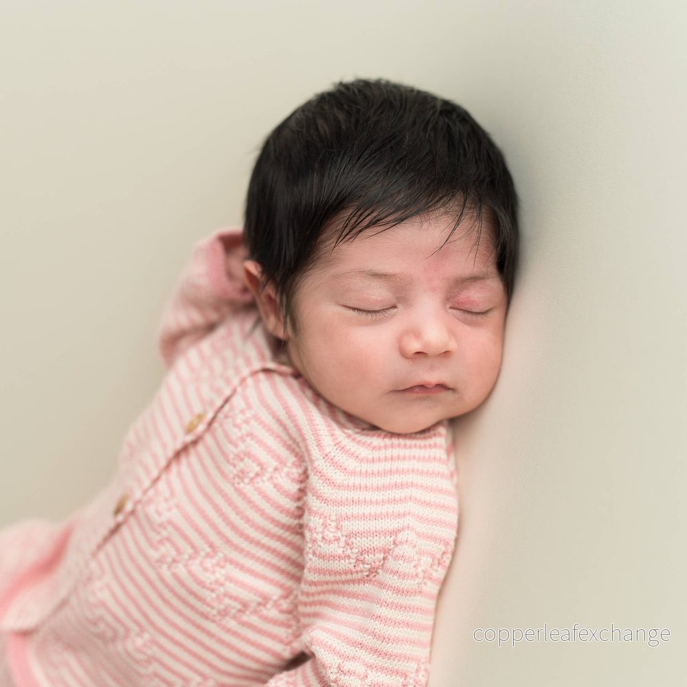 Babyset nyfödd i ekologisk bomull – Rosa/Ecru - Bild 2